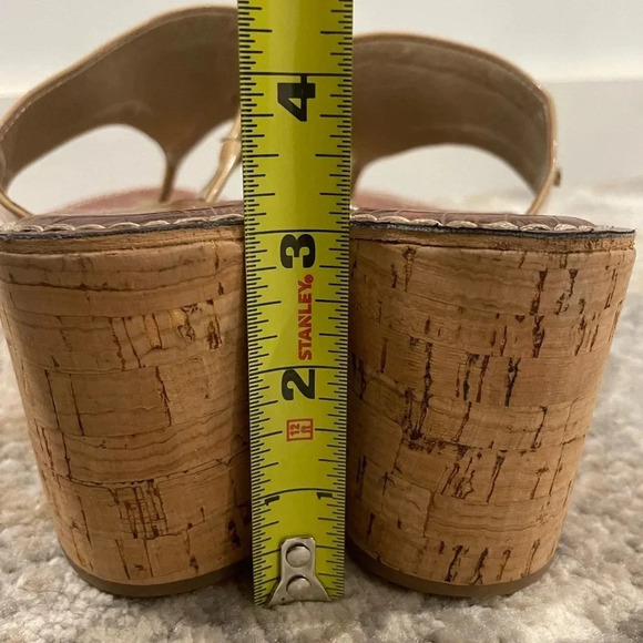 Sam Edelman Women's Rose 3D Cork Wedge Platform Sandals NW/OB Tan Size 9 Slide - Picture 2 of 12